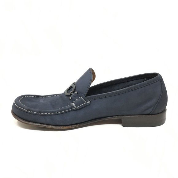 Salvatore Ferragamo Horsebit Shoes Size 9 2E Blue main image 9